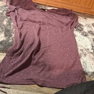 H&M Women's Short Sleeve Top in Plum